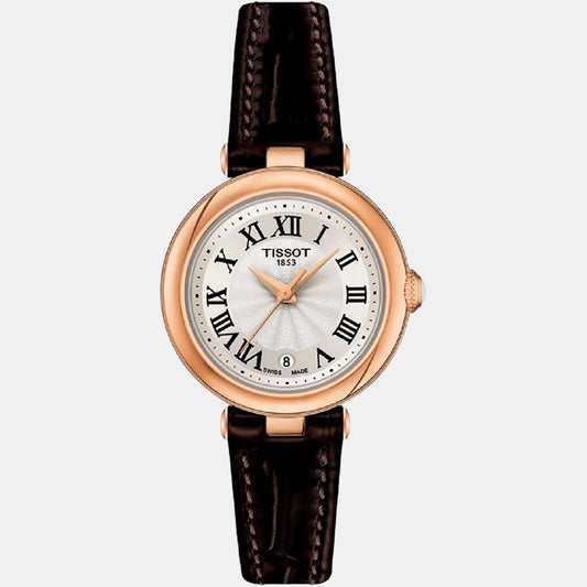 Bellissima Women Quartz White Dial Analog Leather Watch T1260103601300 Tissot 26 mm Round Quartz watch
