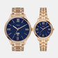 Couple Blue Analog Stainless Steel Watch TW00PR284