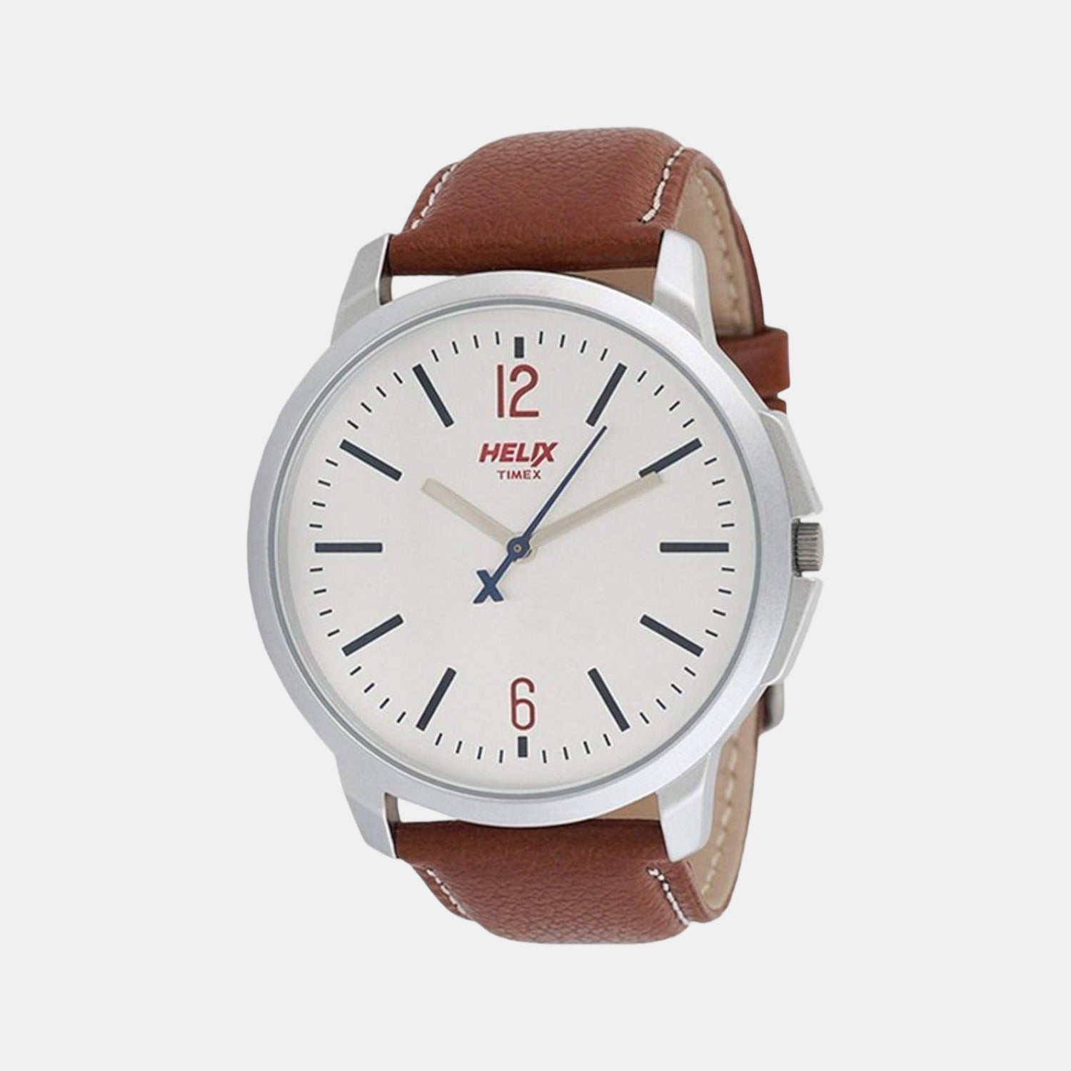 Male Silver Analog Leather Watch TW027HG00