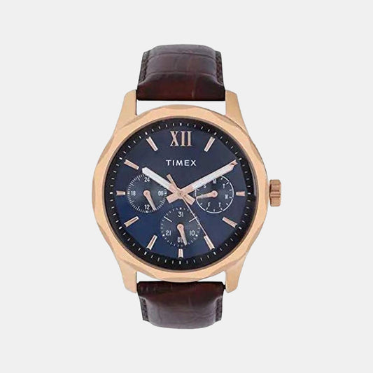 Male Blue Analog Leather Watch TW0TG7601