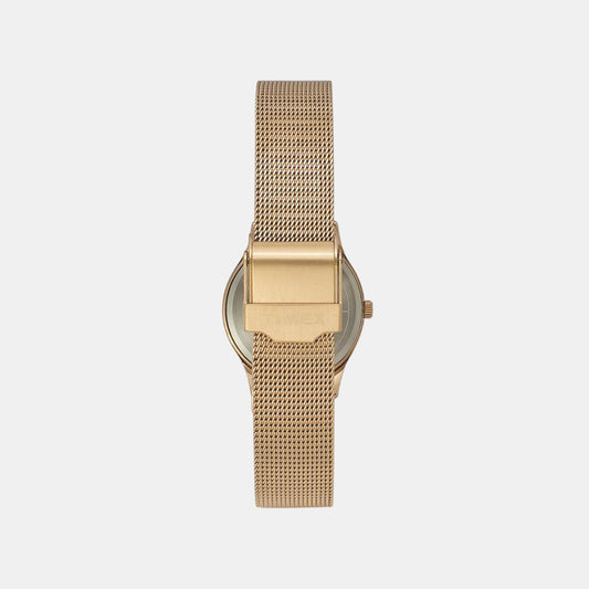 Classics Women Quartz Rose Gold Dial Analog Stainless Steel Watch TW0TL8710 Timex 28 mm Round Quartz watch