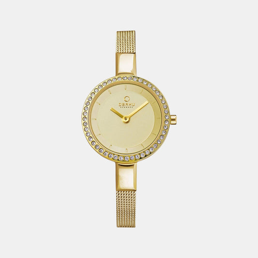 Female Gold Analog Stainless Steel Watch V129LEGGMG