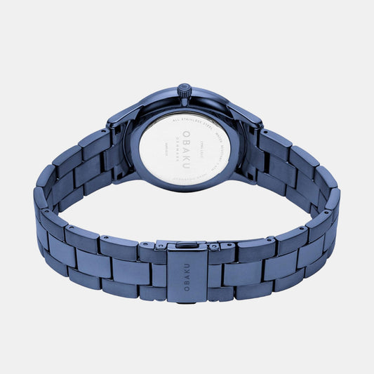 Lyng Lille Cobolt Women Quartz White Dial Analog Stainless Steel Watch V247LXLISL Obaku 42 mm Round Quartz watch