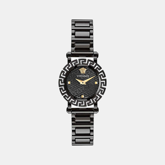 Female Black Analog Stainless Steel Watch VE2Q00522