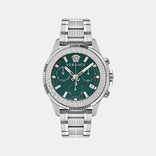 Male Green Stainless Steel Chronograph Watch VE3J00422