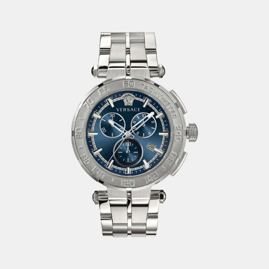 Male Blue Stainless Steel Chronograph Watch VEPM00420