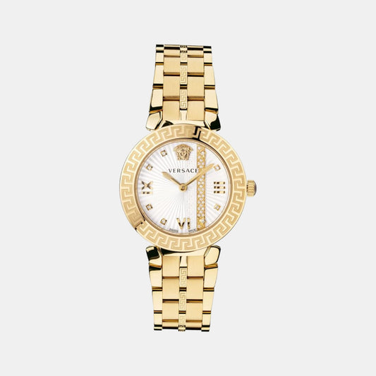 Female White Analog Stainless Steel Watch VEZ600621