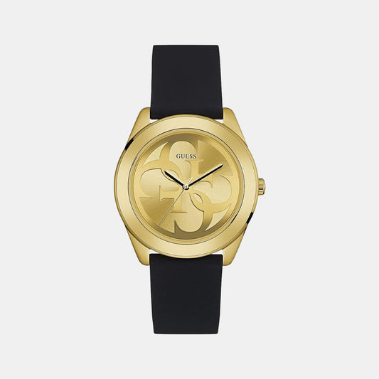 Female Gold Analog Silicon Watch W0911L3