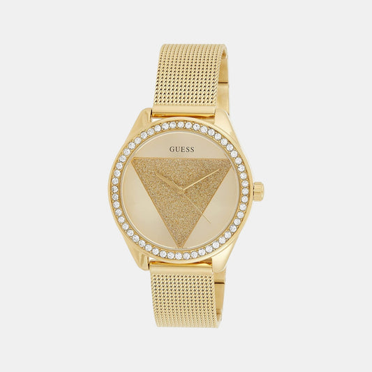 Female Gold Analog Stainless Steel Watch W1142L2