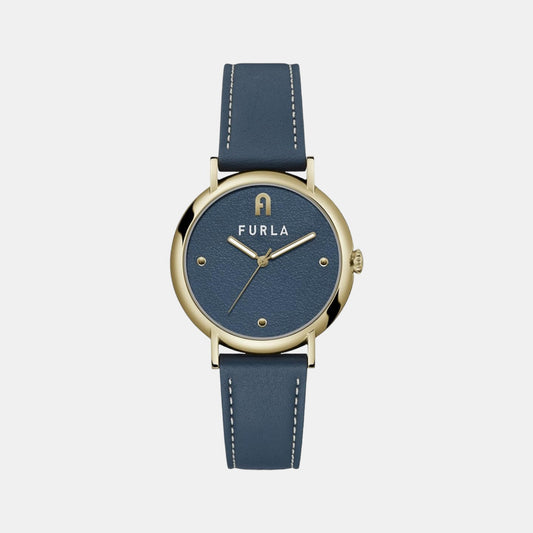 Female Blue Analog Leather Watch WW00023012L2