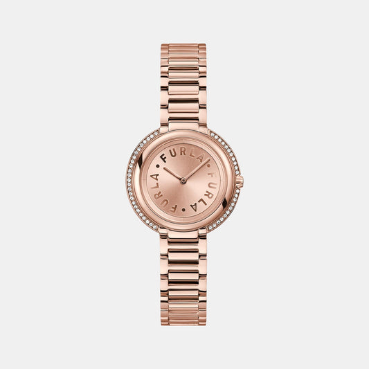 Female Rose Gold Analog Stainless Steel Watch WW00032009L3