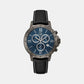 Male Blue Chronograph Leather Watch Y91003G7MF
