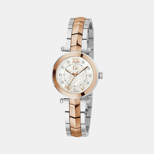 Illusion Women Quartz White Dial Analog Stainless Steel Watch Y93004L1MF GC 30 mm Round Quartz watch