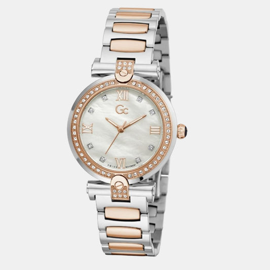 Female White Analog Stainless Steel Watch Y96004L1MF