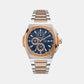 Male Blue Stainless Steel Chronograph Watch Y99002G7MF
