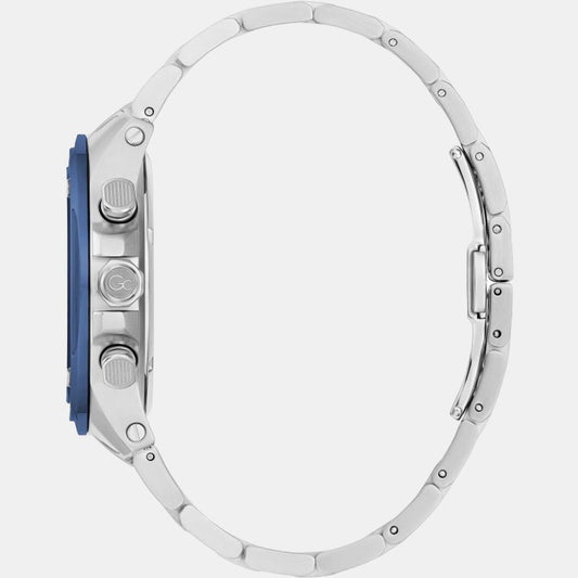 Brave Men Quartz Blue Dial Chronograph Stainless Steel Watch Z13002G7MF GC 45 mm Round Quartz watch