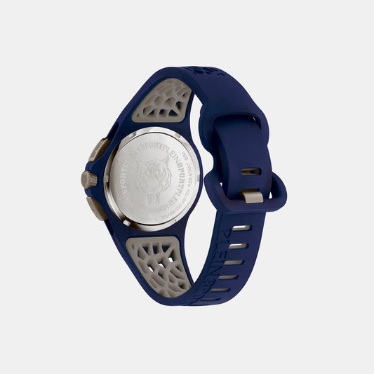 Thunderstorm Men Quartz Blue Dial Chronograph Silicone Watch PSABA0223 Plein Sports 43 mm Round Quartz watch