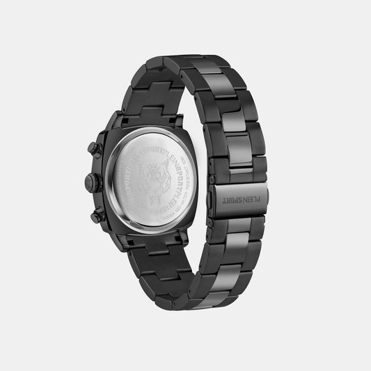 Wildcat Men Quartz Black Dial Chronograph Stainless Steel Watch PSGBA1523 Plein Sports 40 mm Round Quartz watch