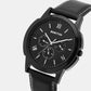 Iconic Black Male Multifunction Analog Leather Watch UWUCG0803