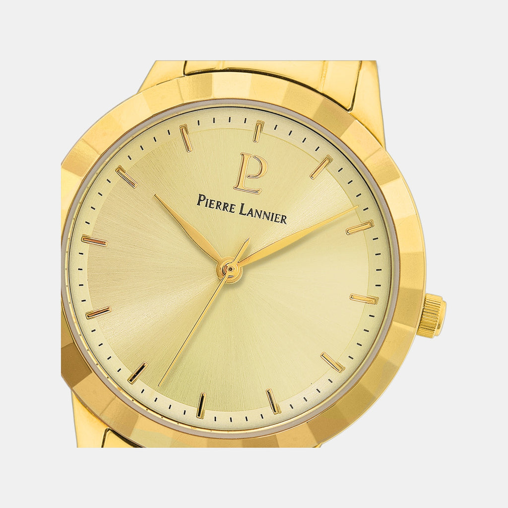 Galiera Women Quartz Gold Dial Analog Stainless Steel Watch 003L542