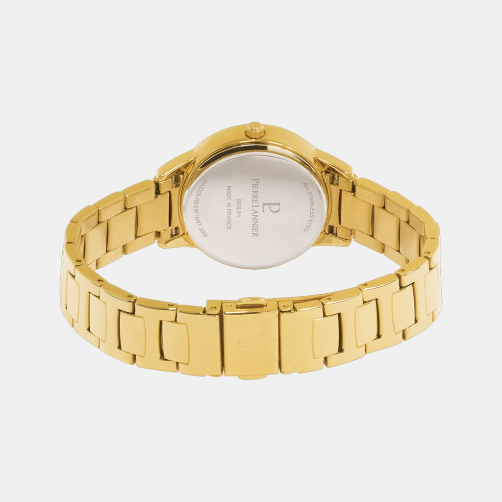 Galiera Women Quartz Gold Dial Analog Stainless Steel Watch 003L542