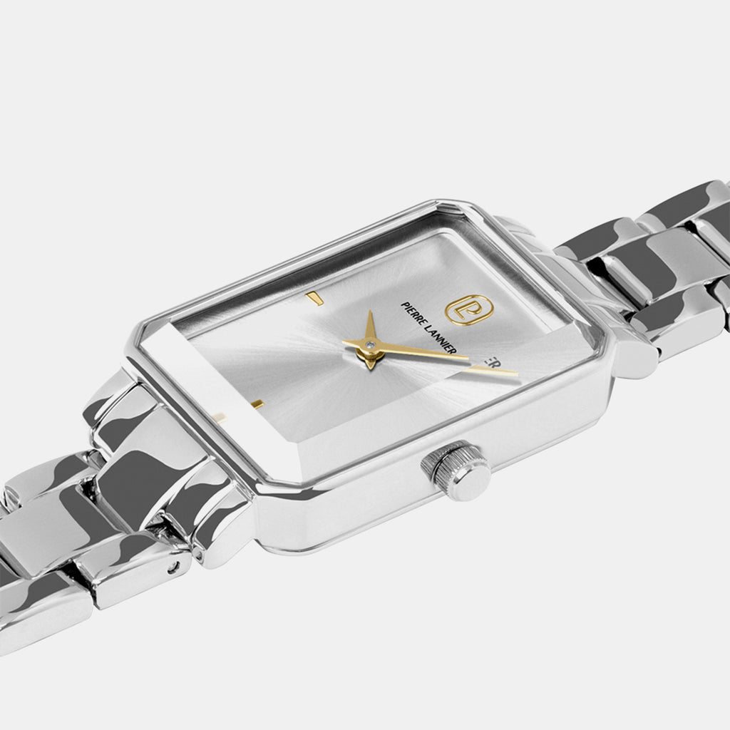 Ariane Women Quartz Silver Dial Analog Stainless Steel Watch 005P621