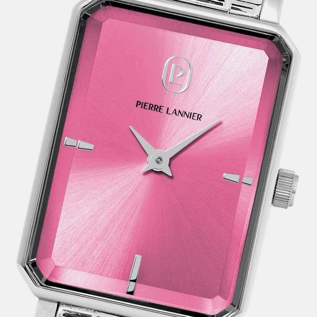 Ariane Women Quartz Pink Dial Analog Stainless Steel Watch 005P651
