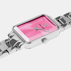 Ariane Women Quartz Pink Dial Analog Stainless Steel Watch 005P651