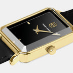 Ariane Women Quartz Black Dial Analog Leather Watch 006L533