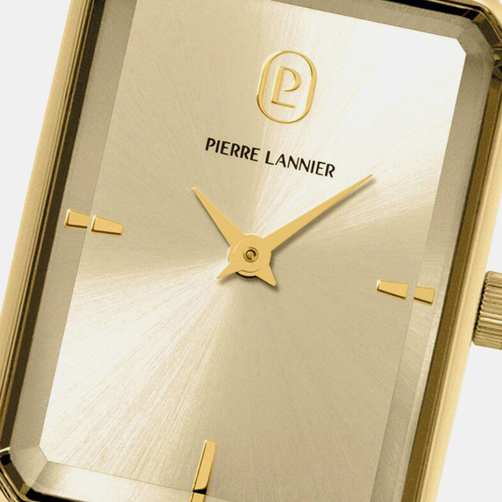 Ariane Women Quartz Gold Dial Analog Mesh Watch 006L542