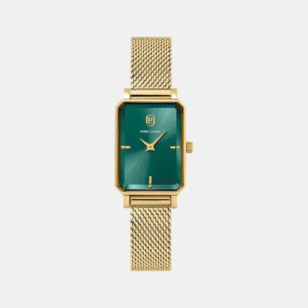 Ariane Women Quartz Green Dial Analog Stainless Steel Watch 006L572