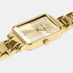 Ariane Women Quartz Gold Dial Analog Stainless Steel Watch 007J542