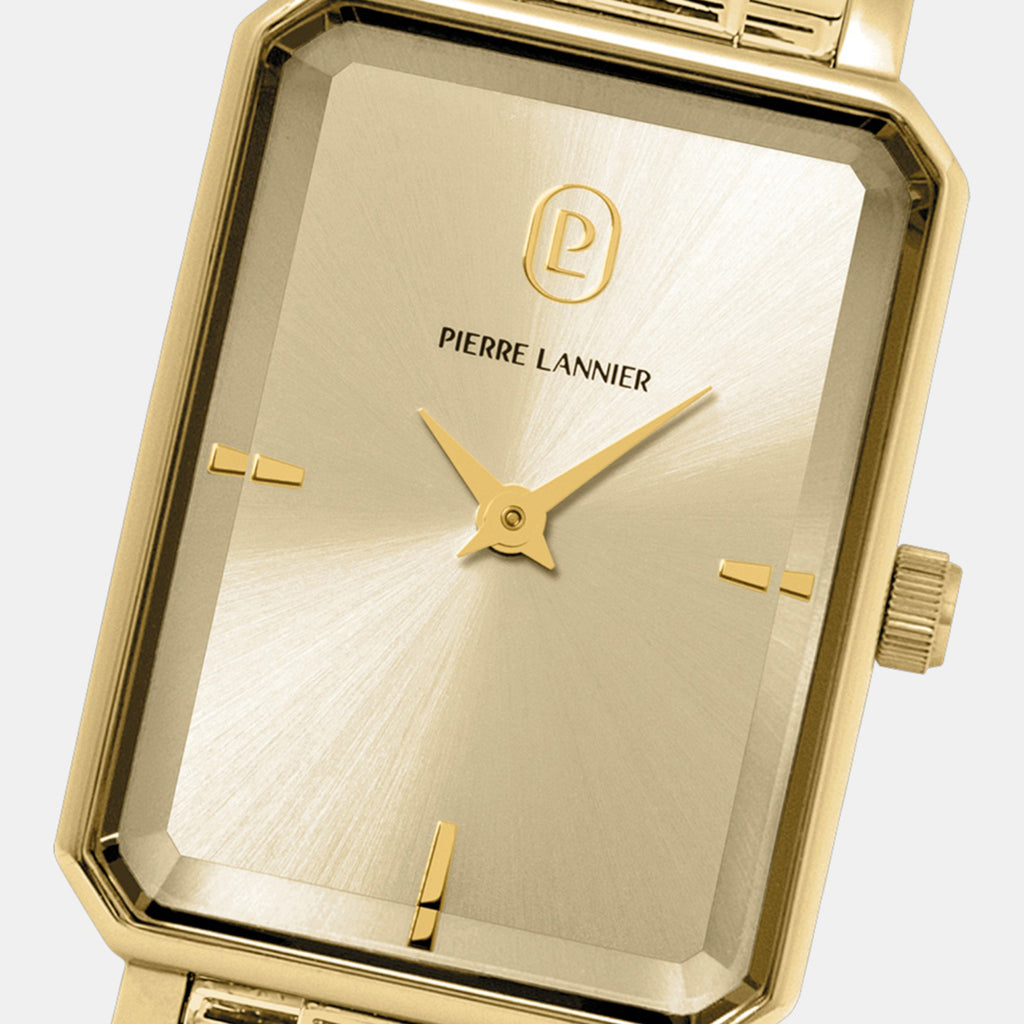 Ariane Women Quartz Gold Dial Analog Stainless Steel Watch 007J542