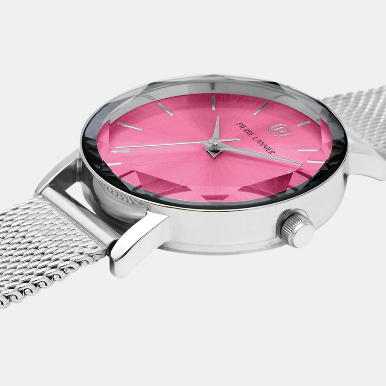 Multiples Women Quartz Pink Dial Analog Stainless Steel Watch 009M651