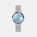 Multiples Women Quartz Blue Dial Analog Stainless Steel Watch 009M661