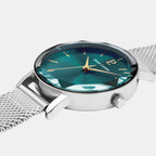 Pierre Lannier Multiples Women Quartz Green Dial Analog Stainless Steel Watch 009M671-5