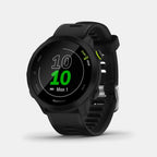 Forerunner Men Quartz Black Dial Digital Silicone Watch 010-02562-14 Forerunner 55-black