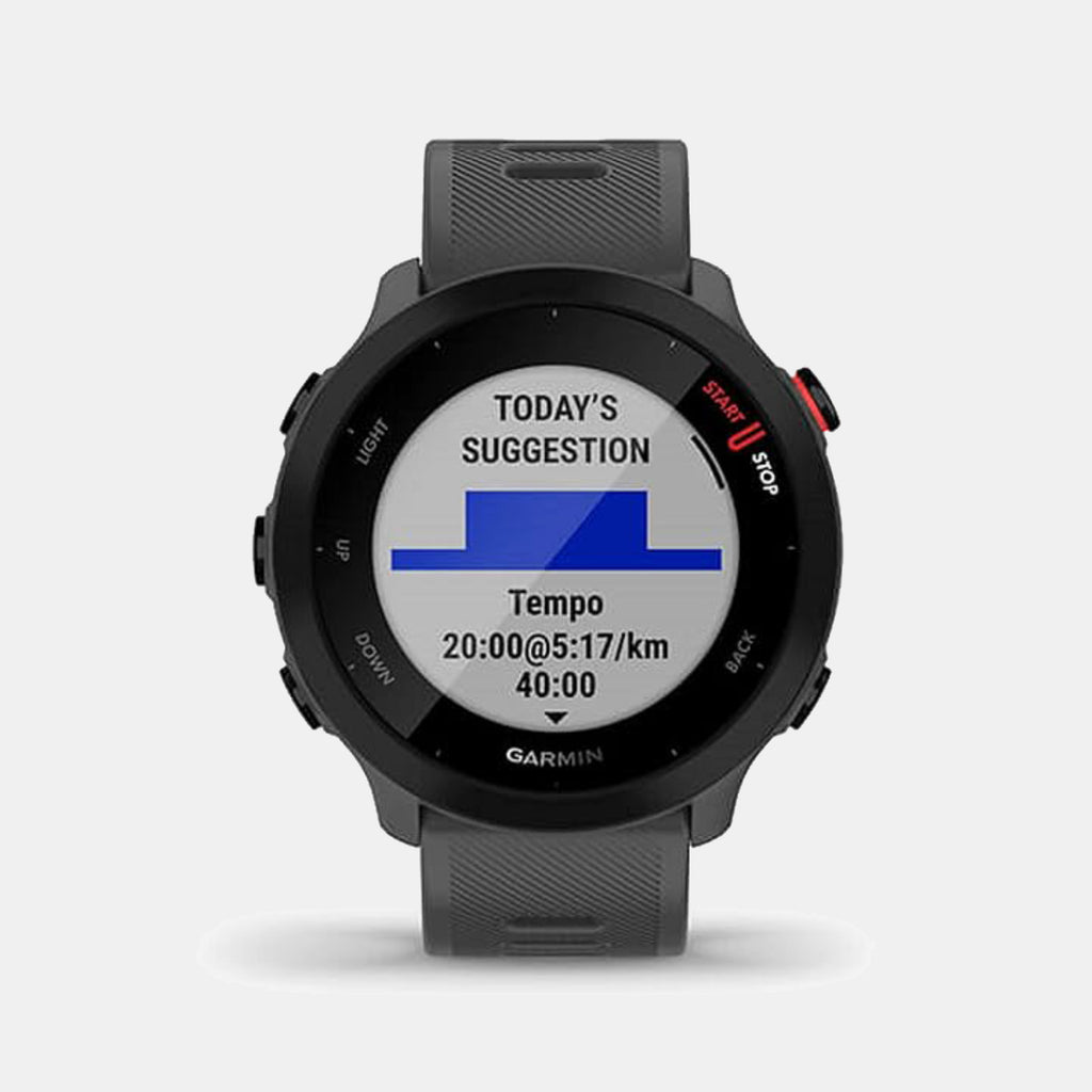 Unisex Quartz Black Dial Digital Silicone Watch 010-02562-53 FORERUNNER 55