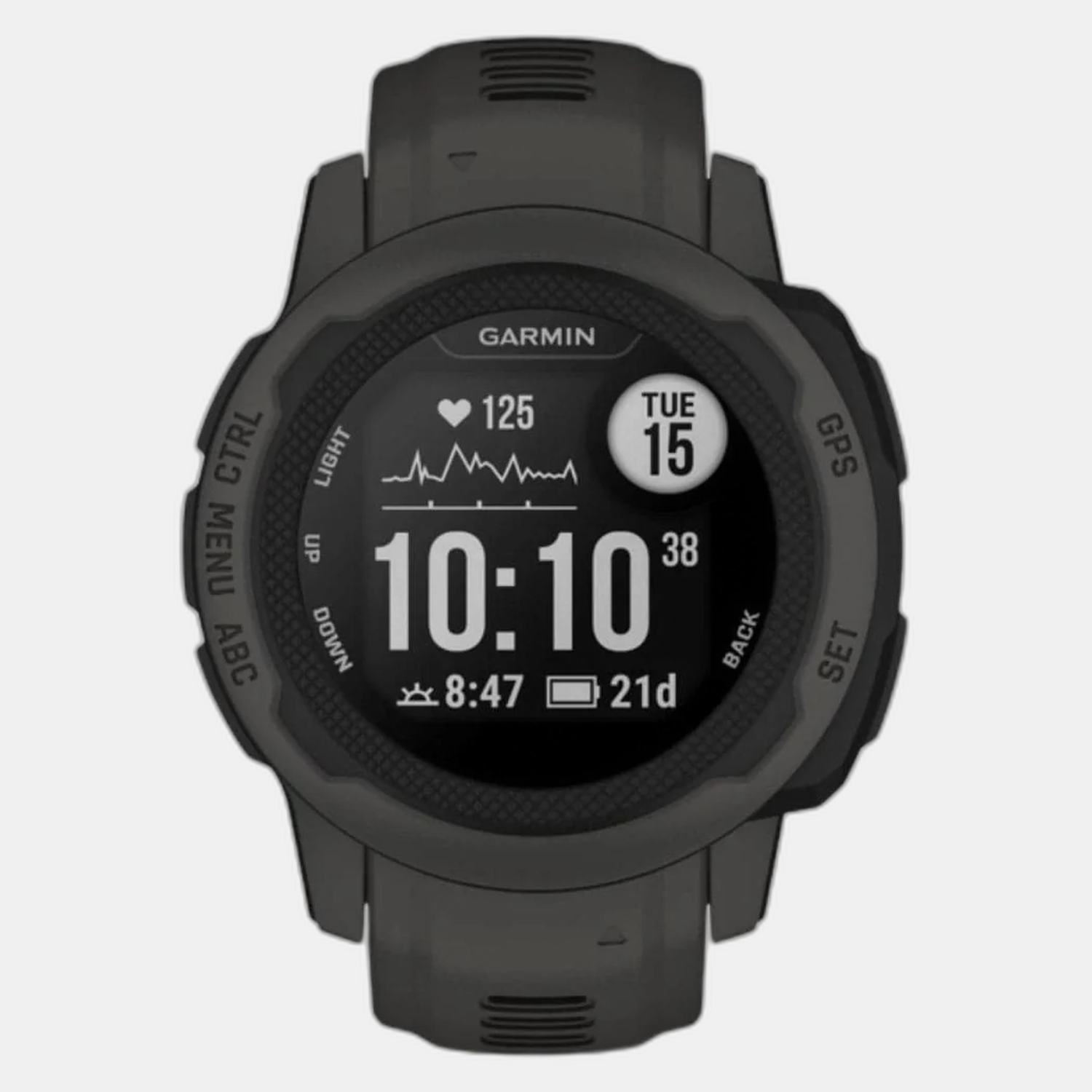 Instinct 2S Unisex Black Dial Digital Silicone Watch 010-02563-60
