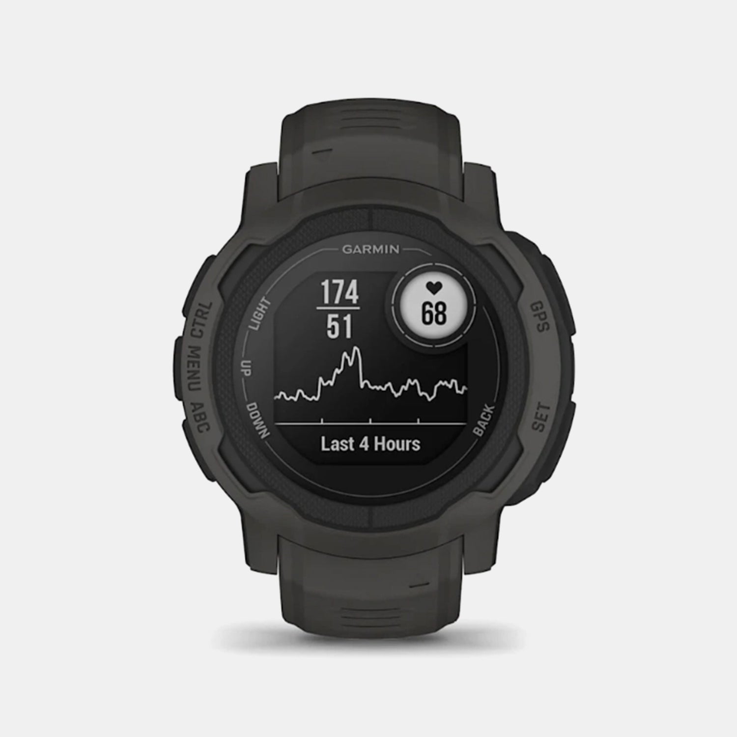 Instinct 2 Unisex Black Dial Digital Silicone Watch 010-02626-00