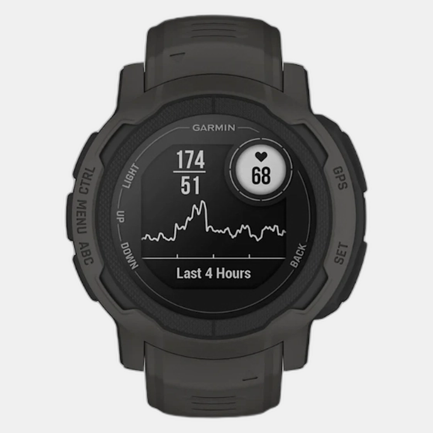 Instinct 2 Unisex Black Dial Digital Silicone Watch 010-02626-00