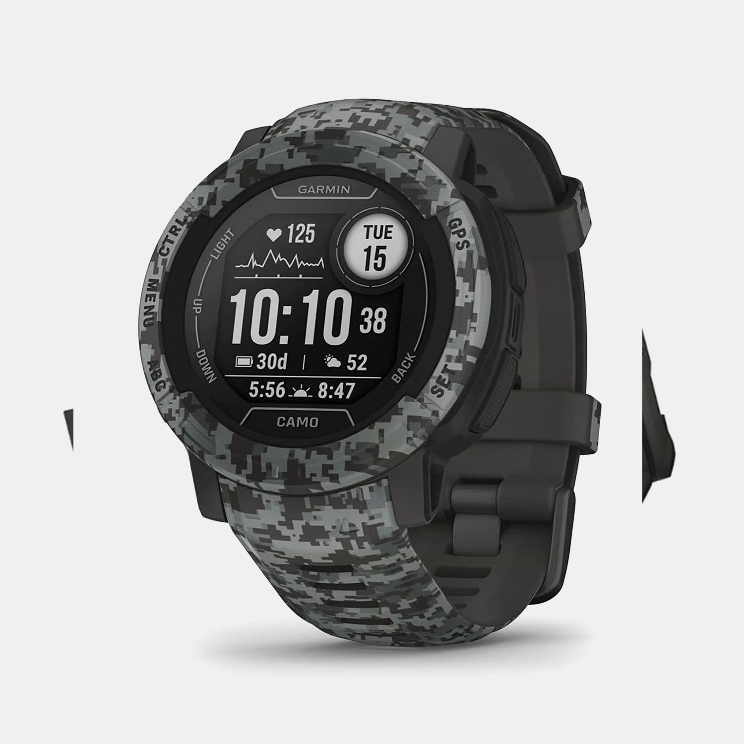 Instinct 2 Unisex Black Dial Digital Silicone Watch 010-02626-63