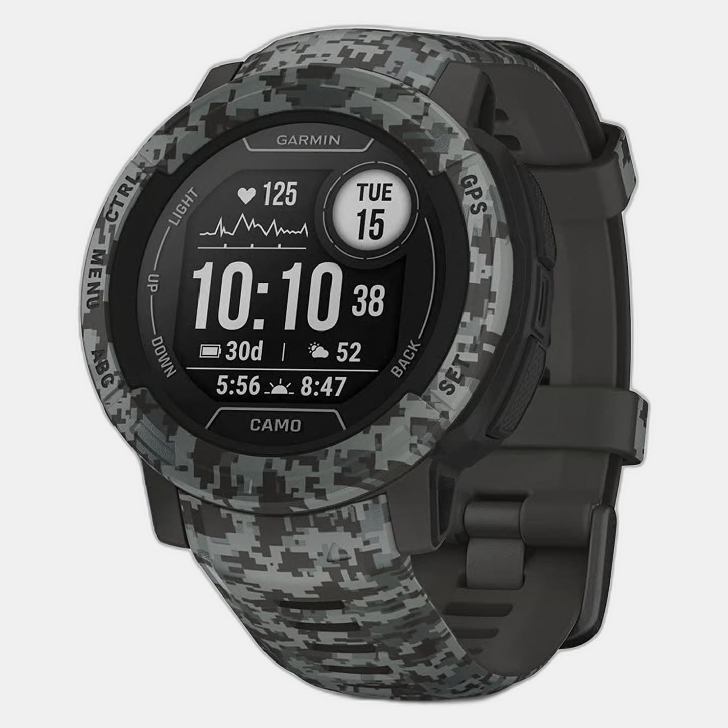 Instinct 2 Unisex Black Dial Digital Silicone Watch 010-02626-63