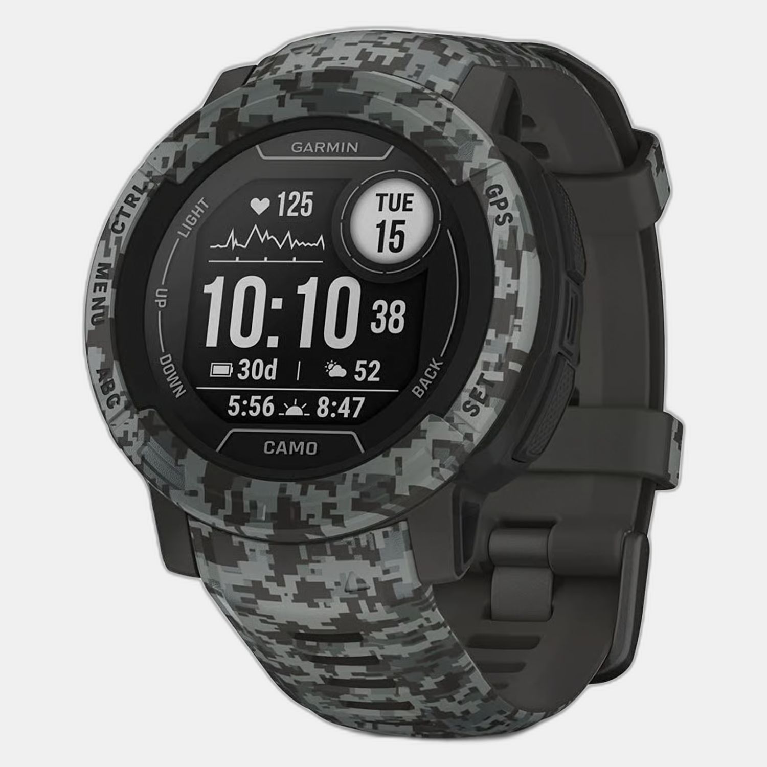 Instinct 2 Unisex Black Dial Digital Silicone Watch 010-02626-63