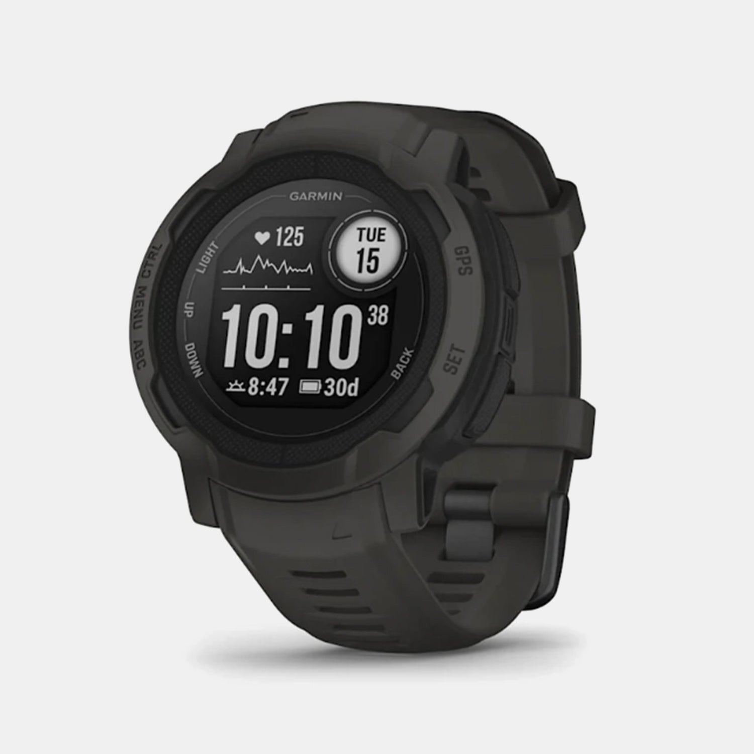 Instinct 2 Unisex Black Dial Digital Silicone Watch 010-02627-00