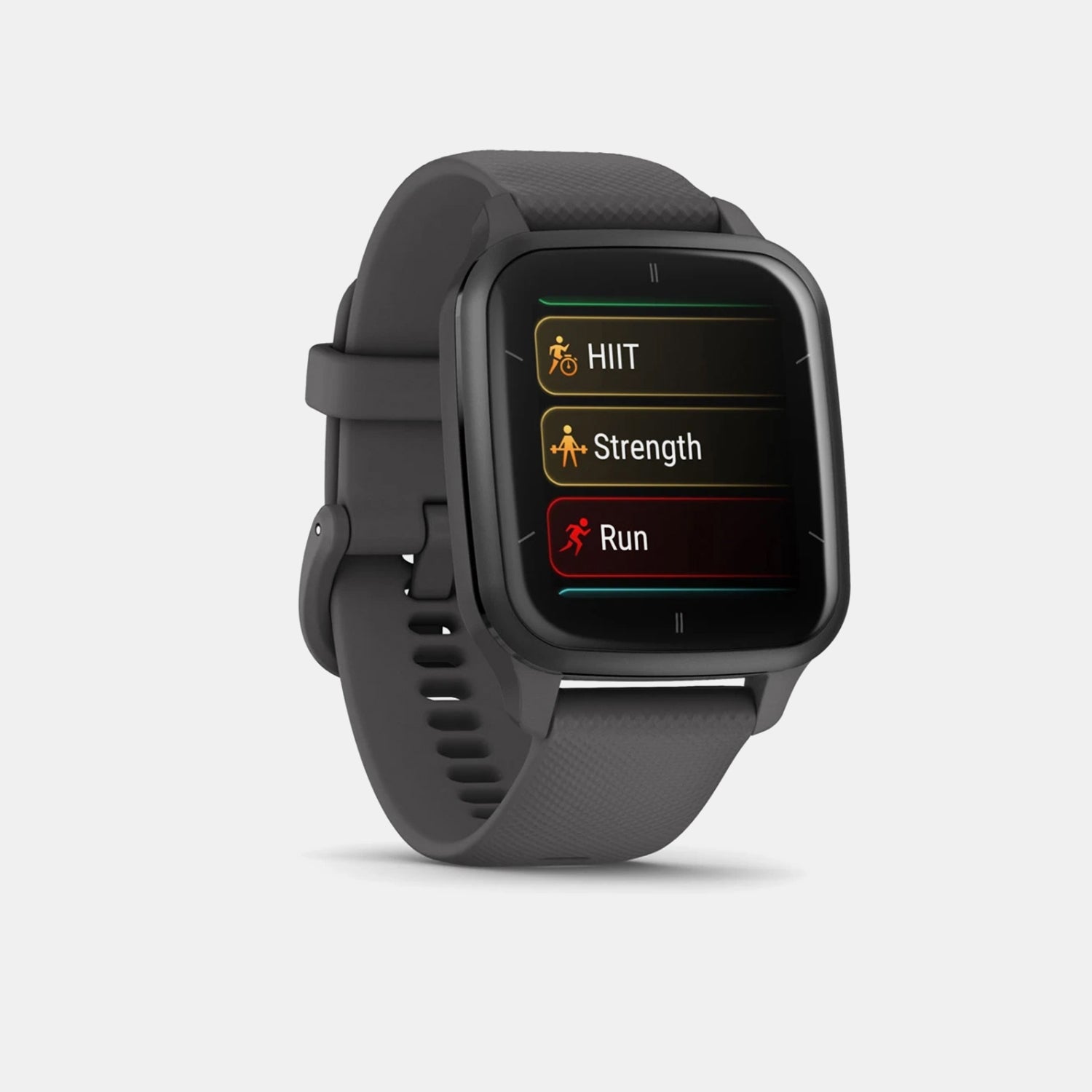 Venu SQ 2 Unisex Quartz Black Dial Digital Silicone Watch 010-02701-10 VENU SQ 2