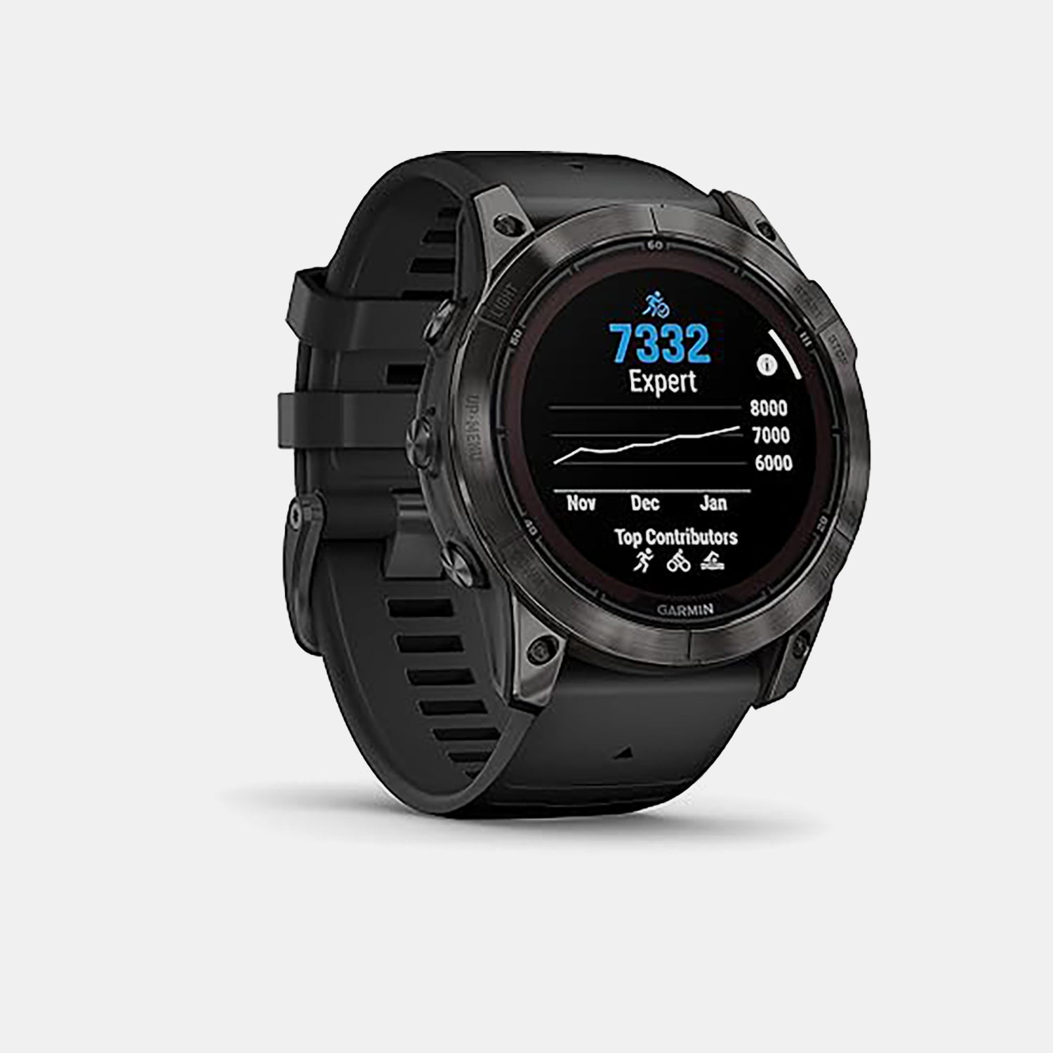 Fenix 7x Pro Unisex Quartz Black Dial Digital Resin Watch 010-02778-54