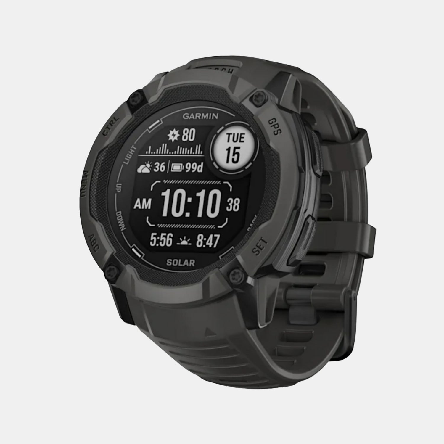 Unisex Black Dial Silicone Watch INSTINCT 2X SOLAR 010-02805-00