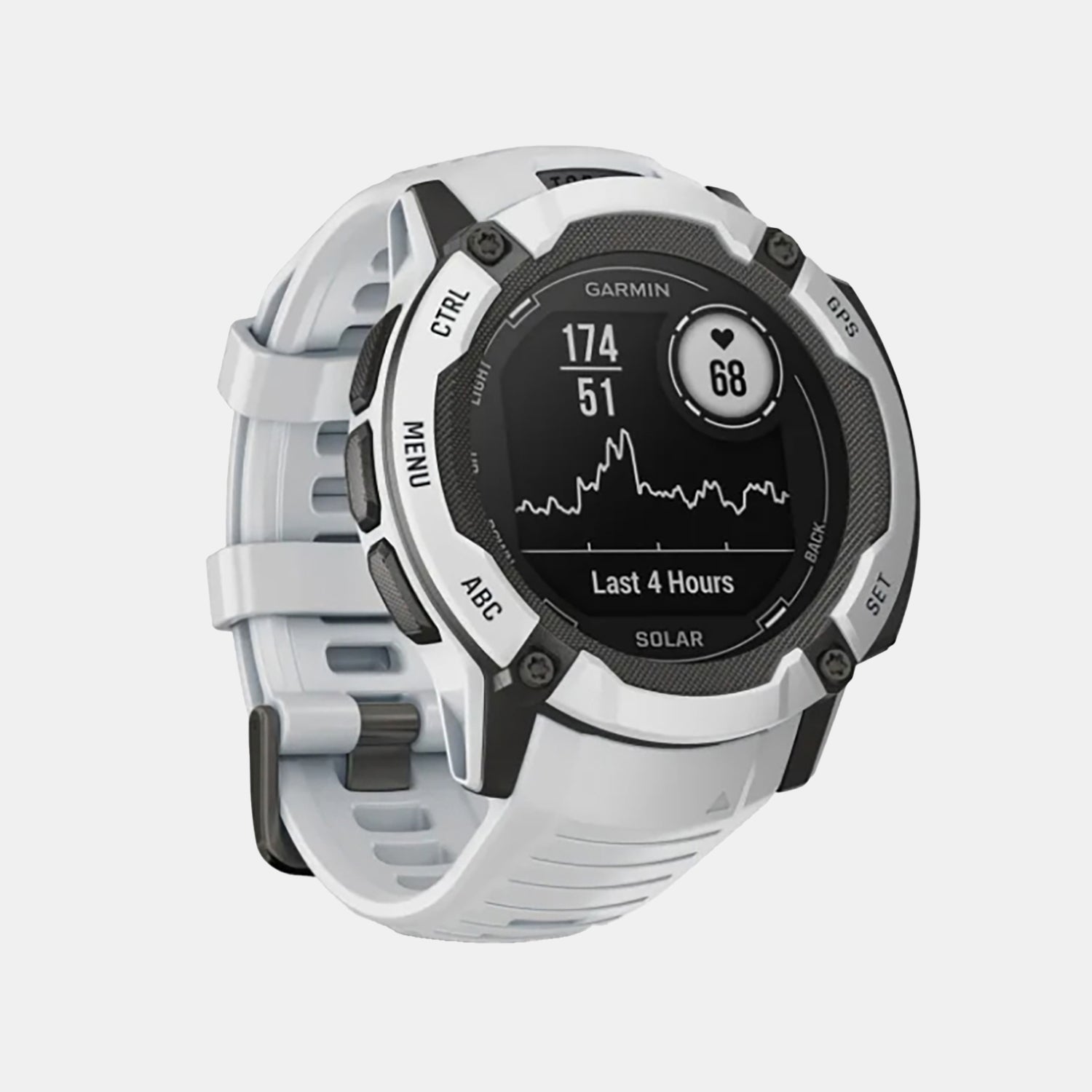 Standard Men Solar White Dial Digital Silicone Watch 010-02805-04 Instinct 2x
