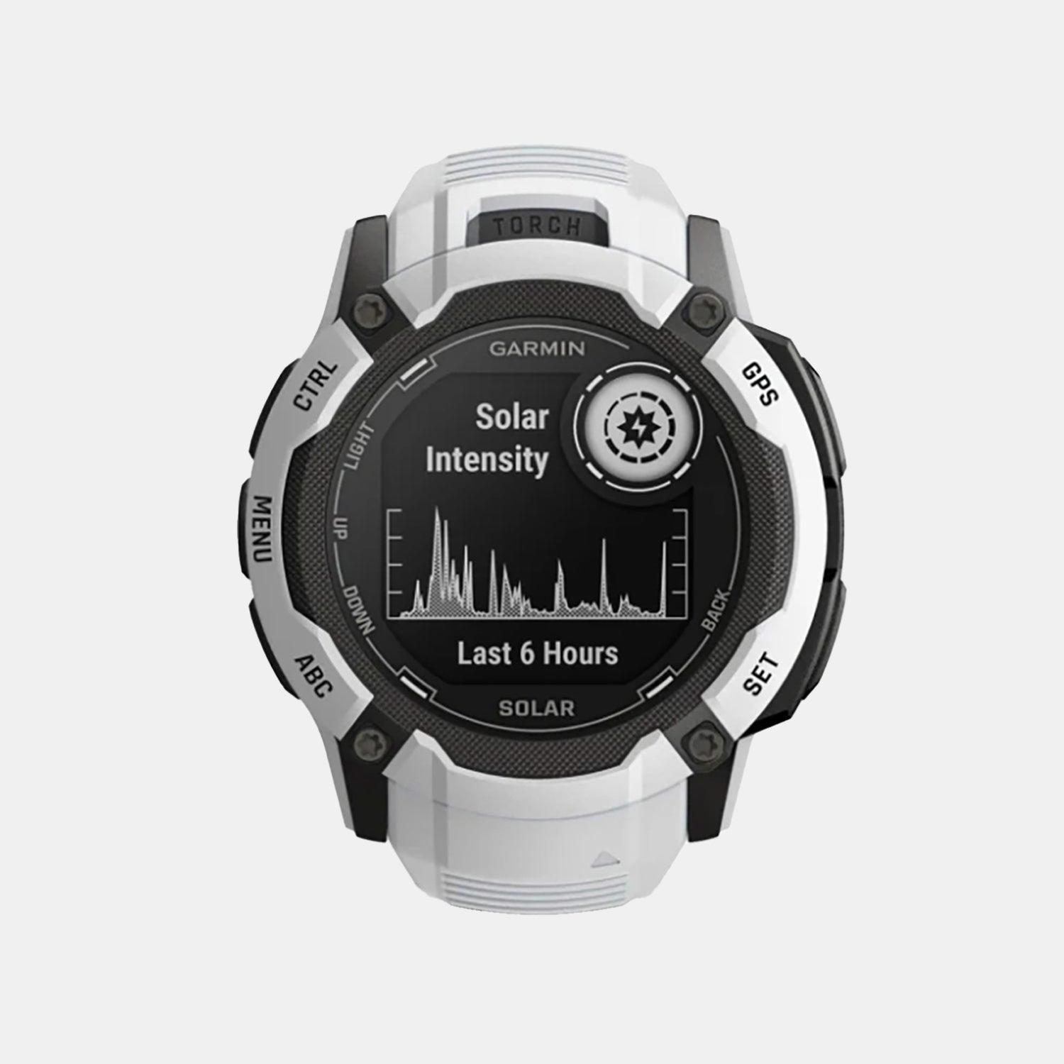 Standard Men Solar White Dial Digital Silicone Watch 010-02805-04 Instinct 2x